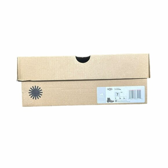 🌧️UGG Australia Women Boots Waterproof Rain 7 Chevonne Geniune Sheep Fur Olive - Picture 8 of 10